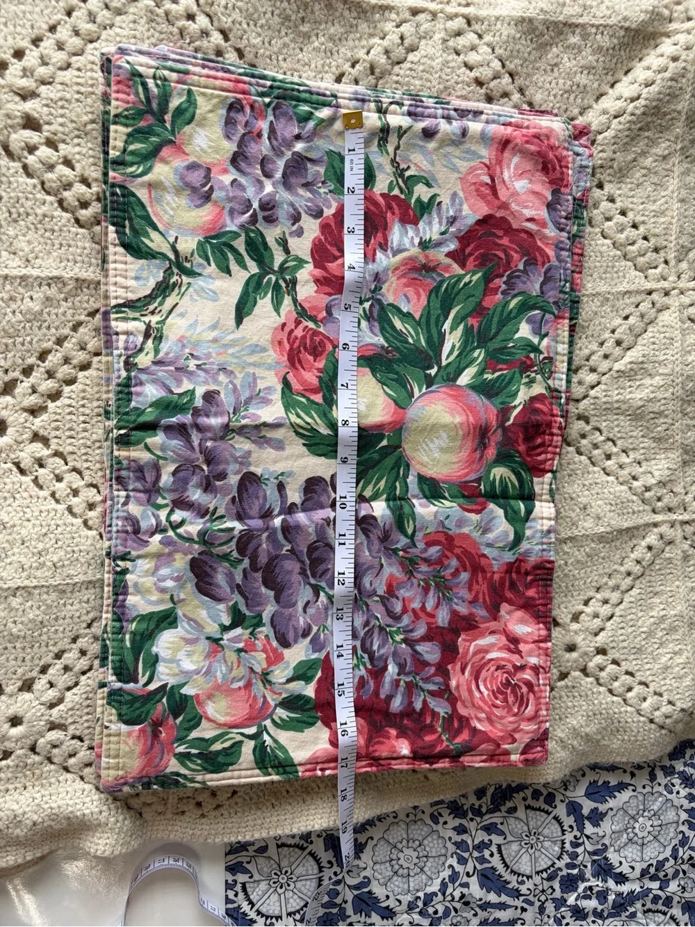 Set of 5 vintage Waverly fabric placemats quiet luxury cottagecore